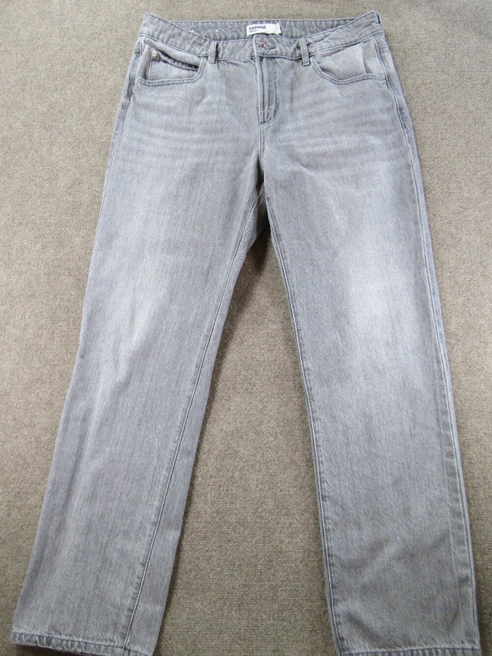 Garage Denim Womens Wide Leg Jeans Washed Gray Size 31 Relaxed Straight 100329